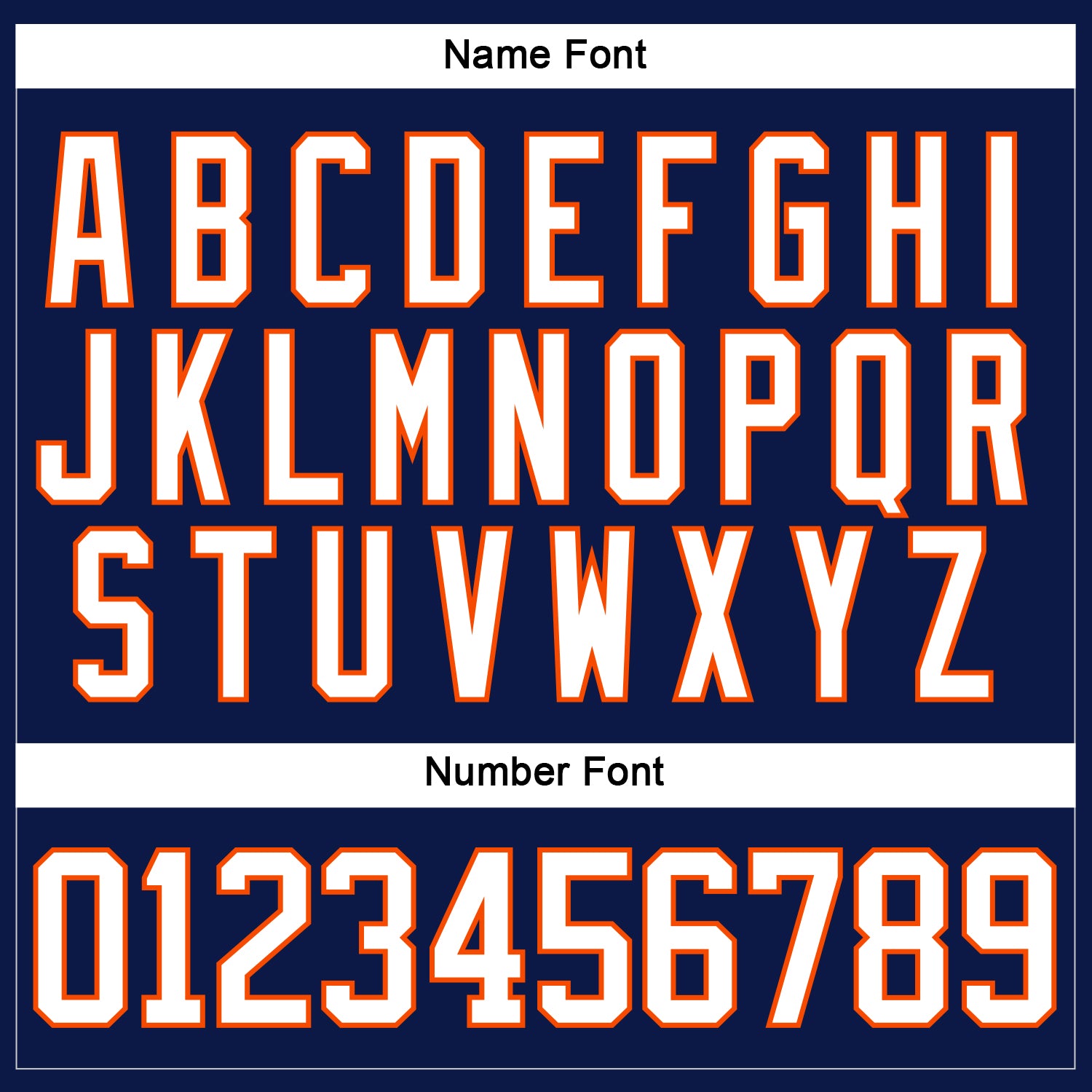 Custom Navy White-Orange Hockey Lace Neck Jersey view 5
