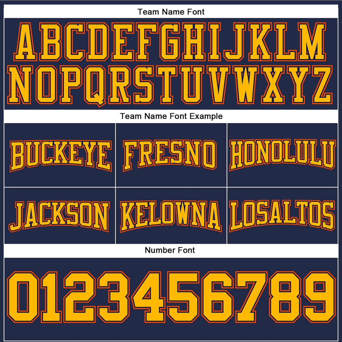 Custom Stitched Navy Gold-Orange Football Pullover Sweatshirt Hoodie view 3