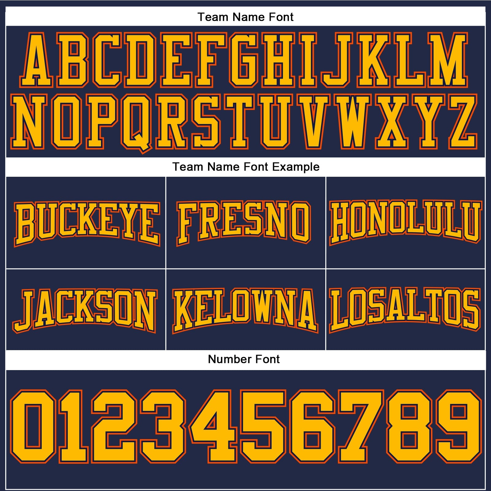 Custom Stitched Navy Gold-Orange Football Pullover Sweatshirt Hoodie view 3