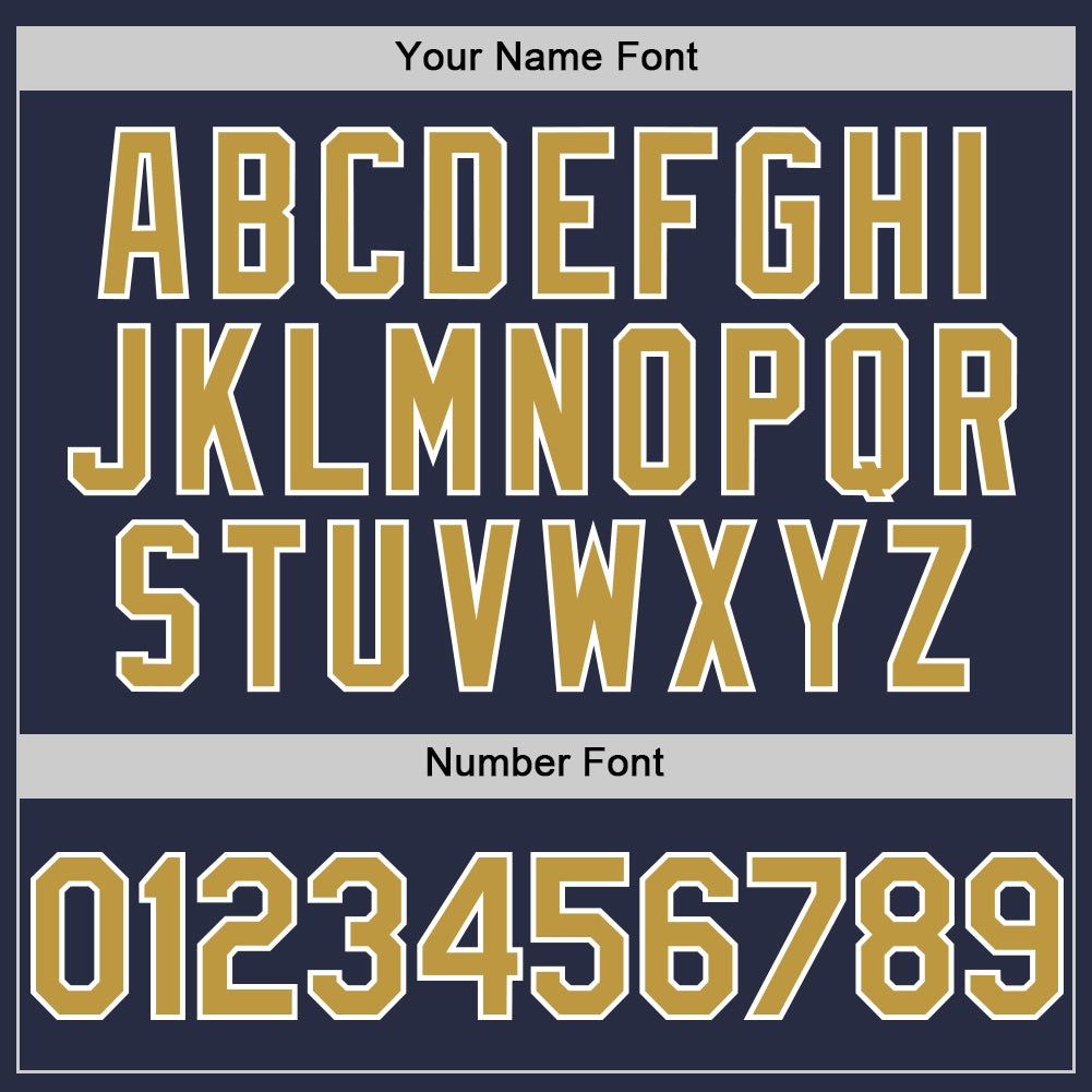 Custom Navy Old Gold-White Mesh Authentic Throwback Baseball Jersey view 5
