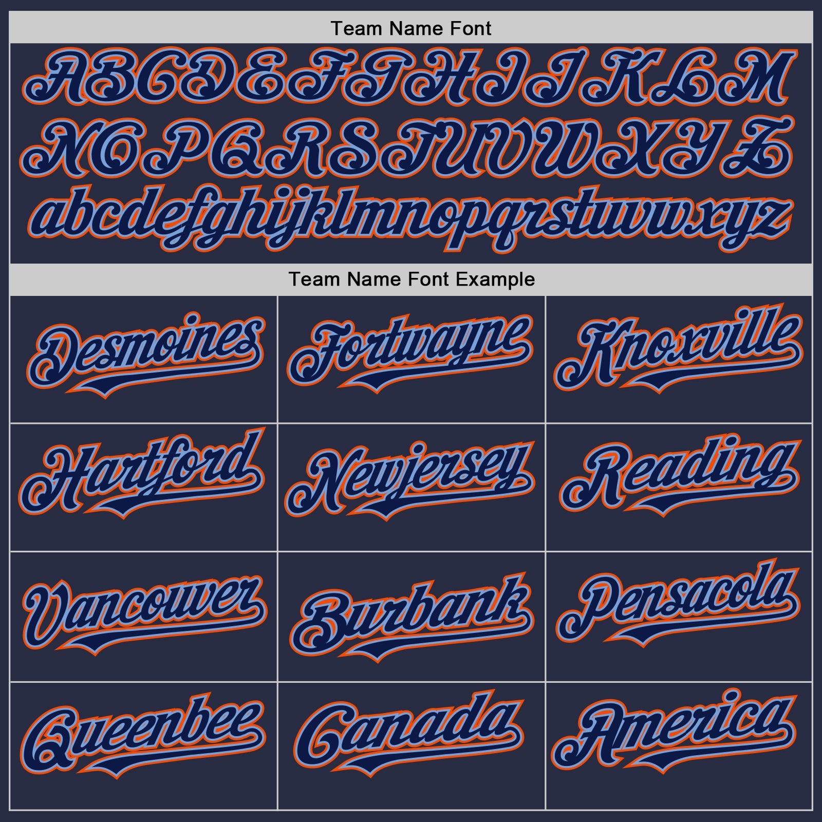 Custom Navy Powder Blue-Orange Mesh Authentic Throwback Baseball Jersey view 4
