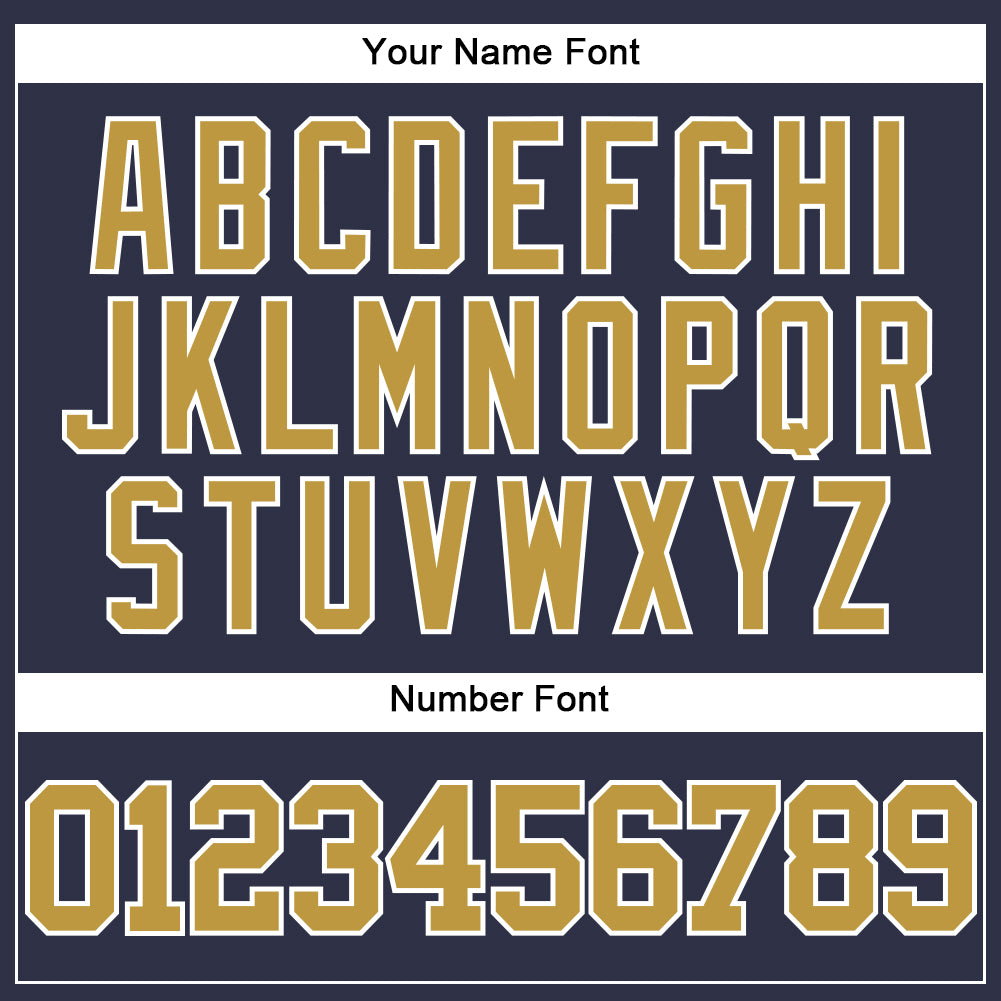 Custom Navy Old Gold-White Mesh Authentic Throwback Baseball Jersey view 5