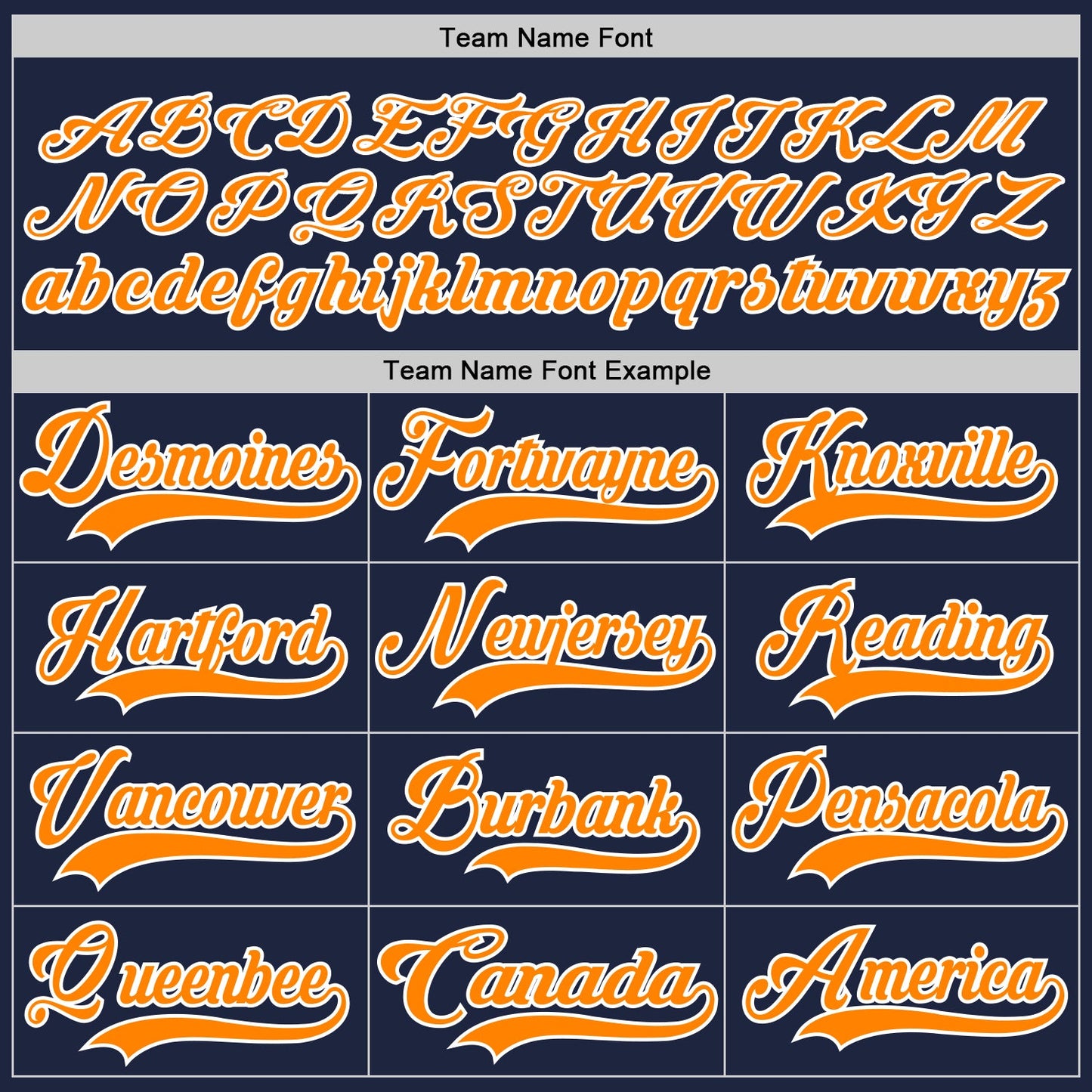 Custom Navy Bay Orange-White Hockey Lace Neck Jersey view 4