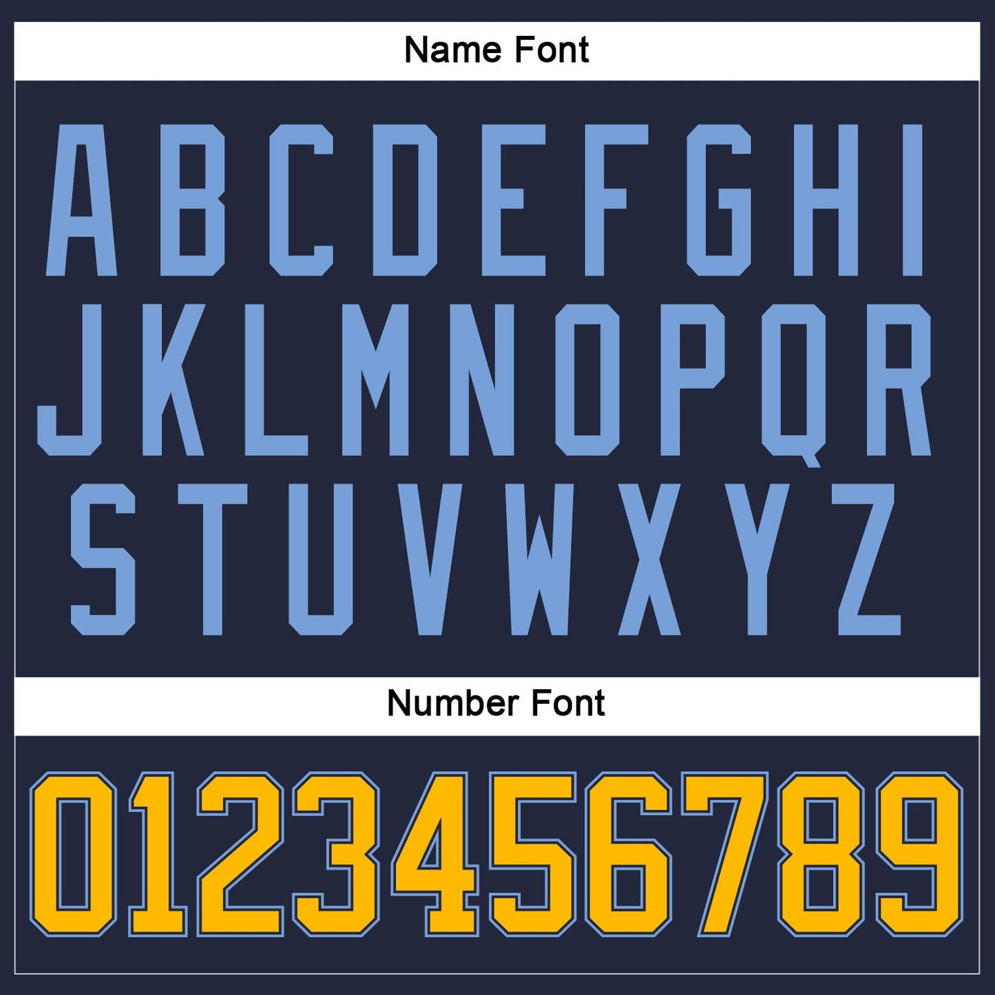 Custom Navy Gold-Light Blue Hockey Jersey view 5