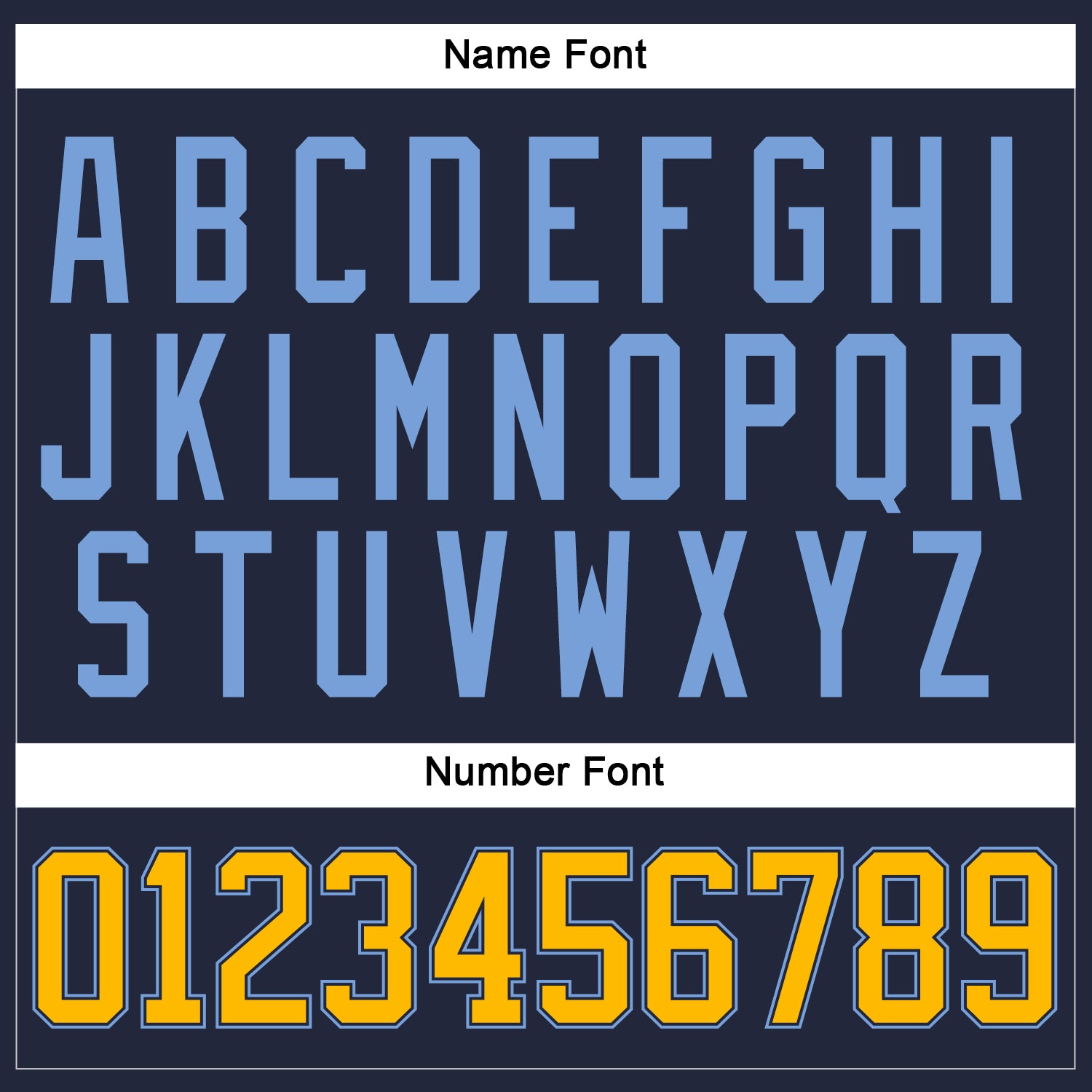 Custom Navy Gold-Light Blue Hockey Jersey view 5