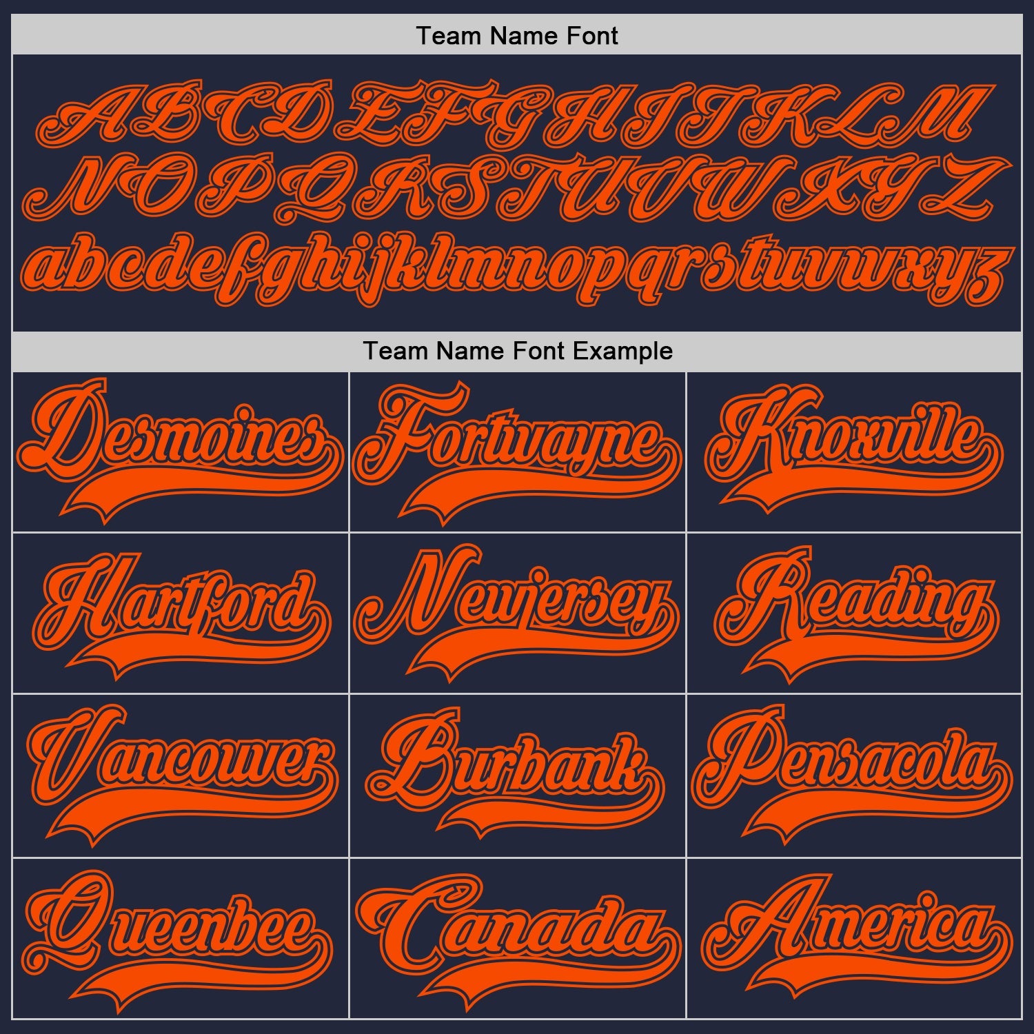 Custom Navy Orange Hockey Jersey view 4