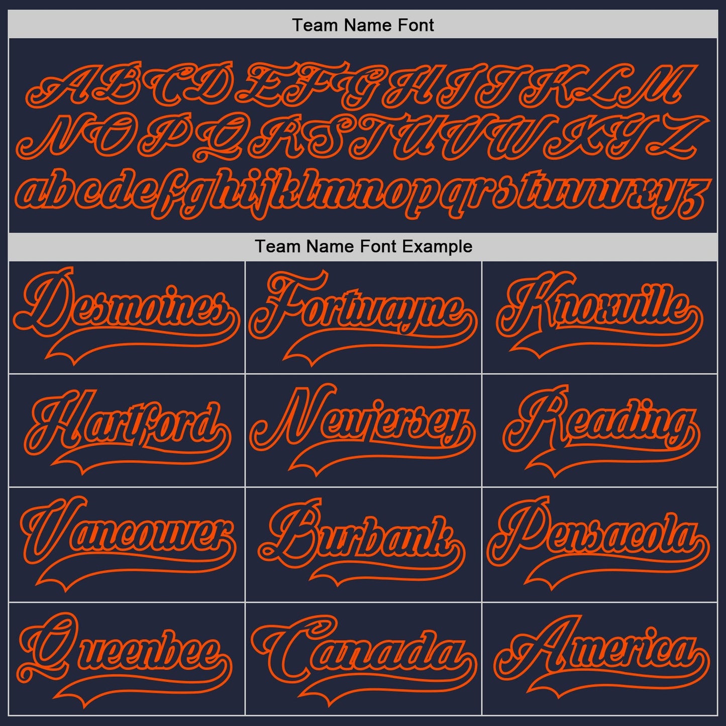Custom Navy Orange Hockey Jersey view 4