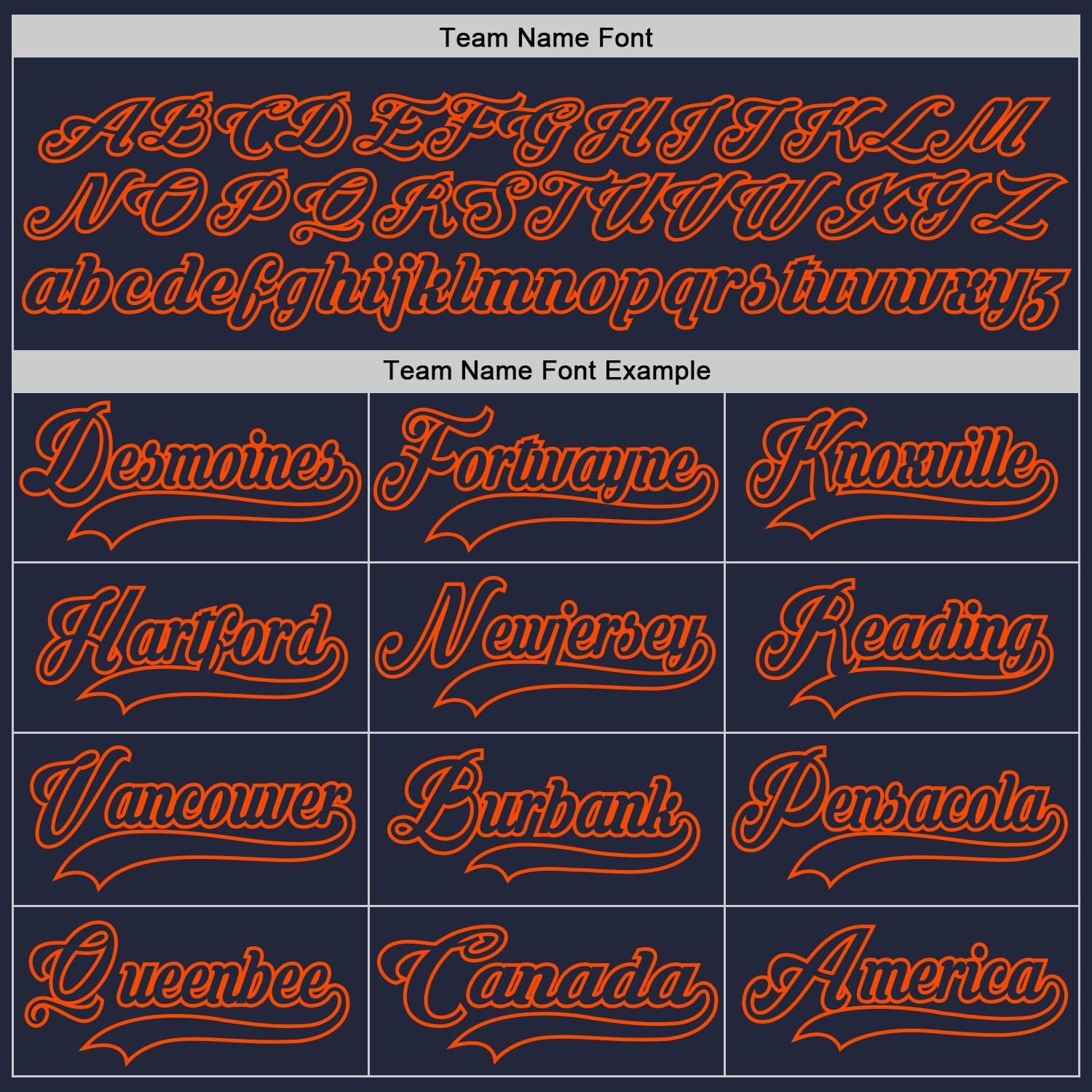 Custom Navy Orange Hockey Jersey view 4