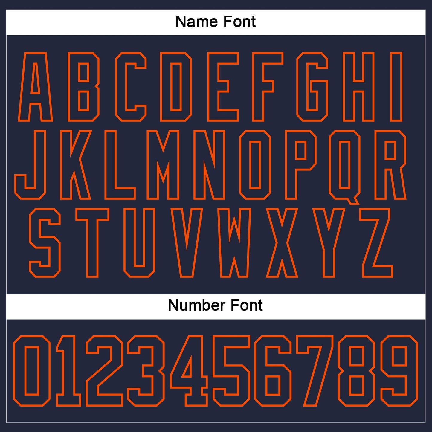 Custom Navy Orange Hockey Jersey view 5