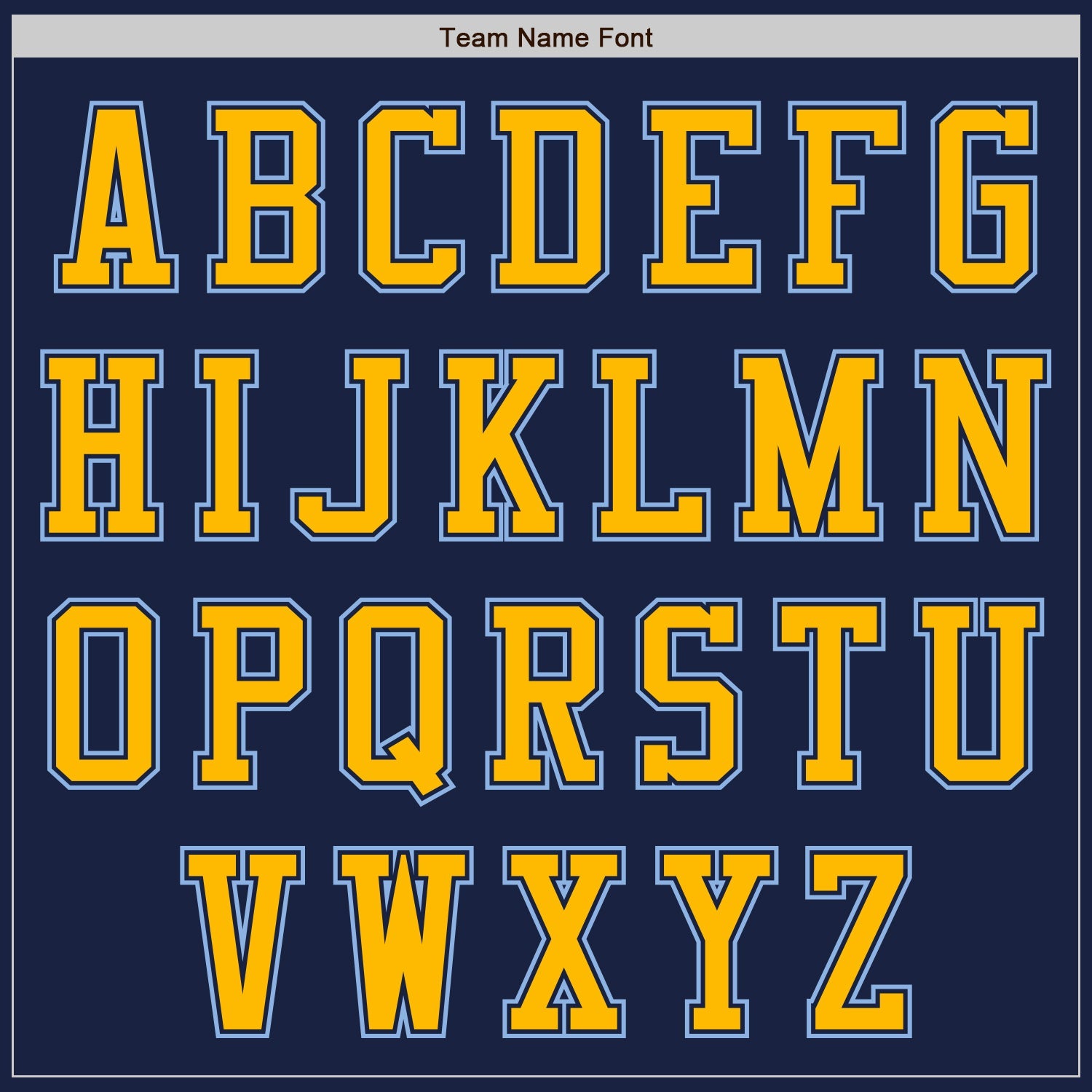 Custom Navy Gold-Light Blue Authentic Baseball Jersey view 3