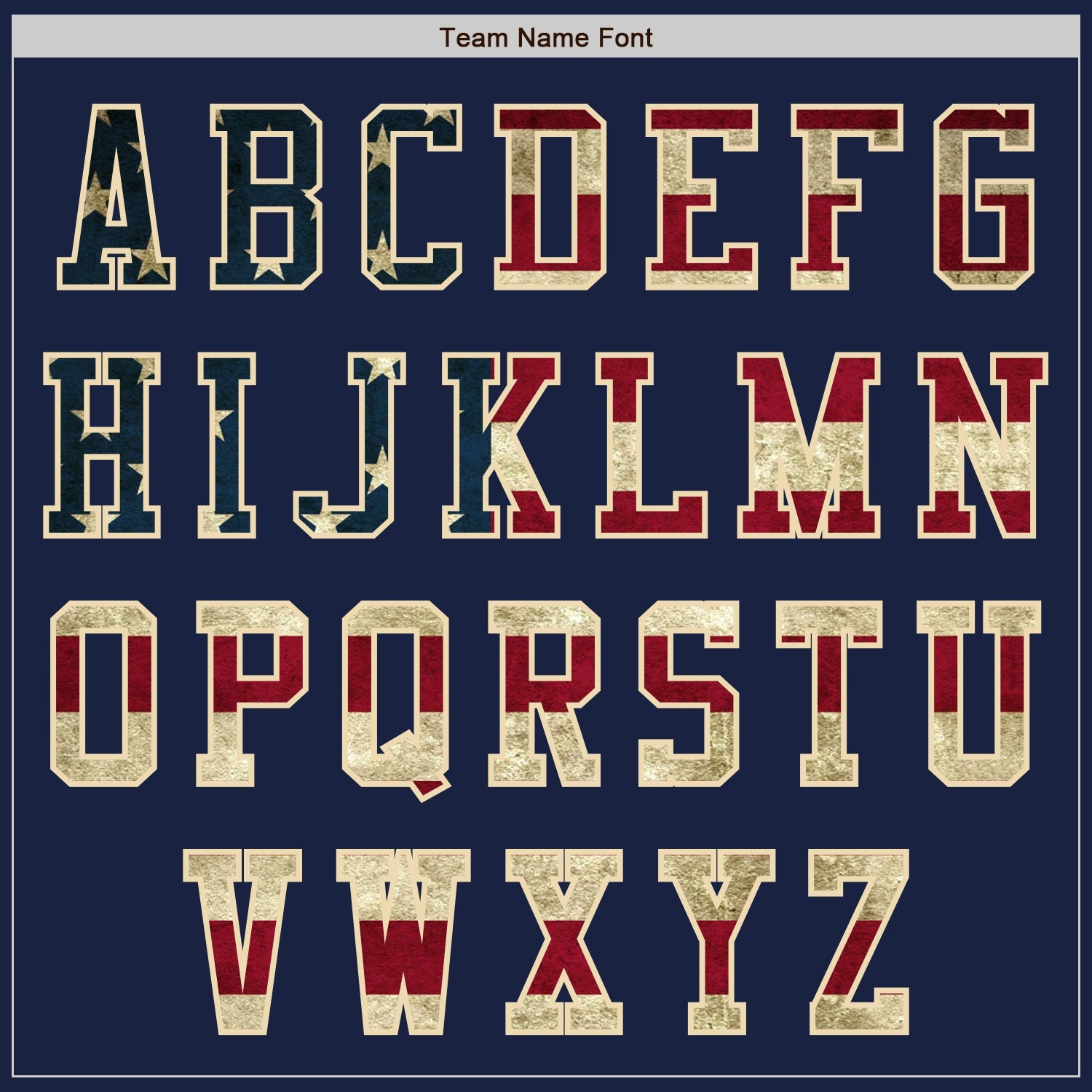 Custom Navy Vintage USA Flag-Cream Authentic Baseball Jersey view 7