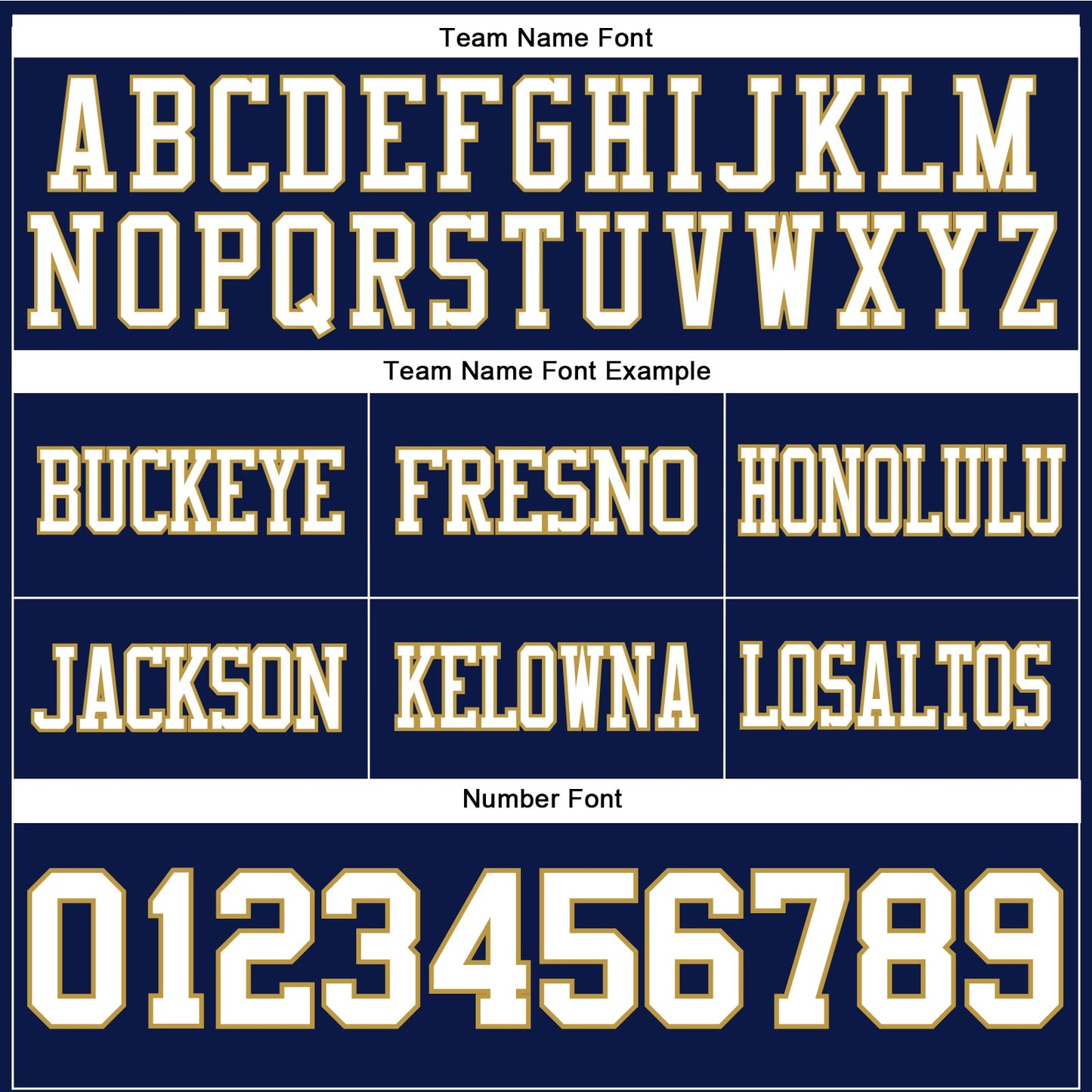 Custom Navy White-Old Gold Authentic Football Jersey view 4