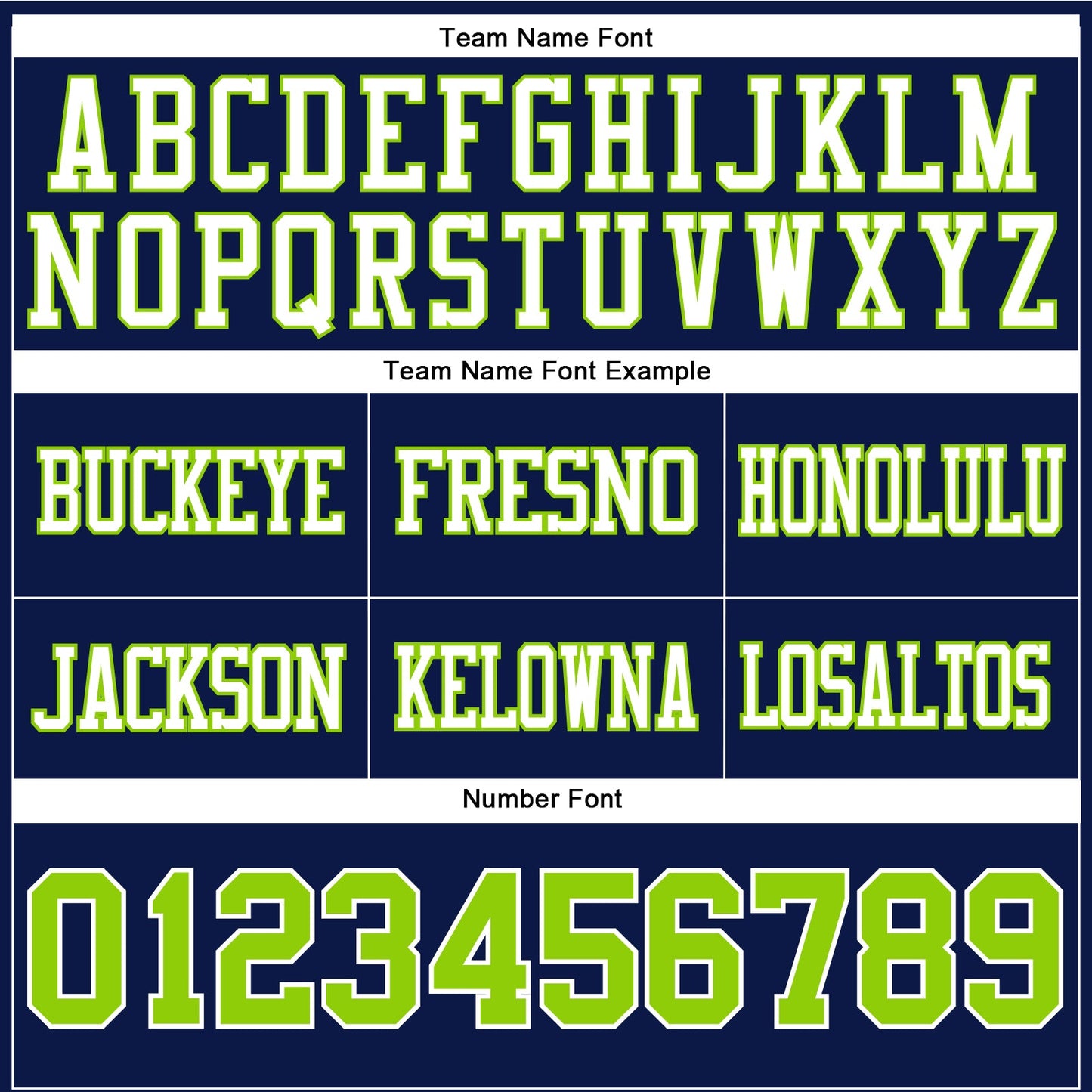 Custom Navy Neon Green-White Authentic Football Jersey view 4