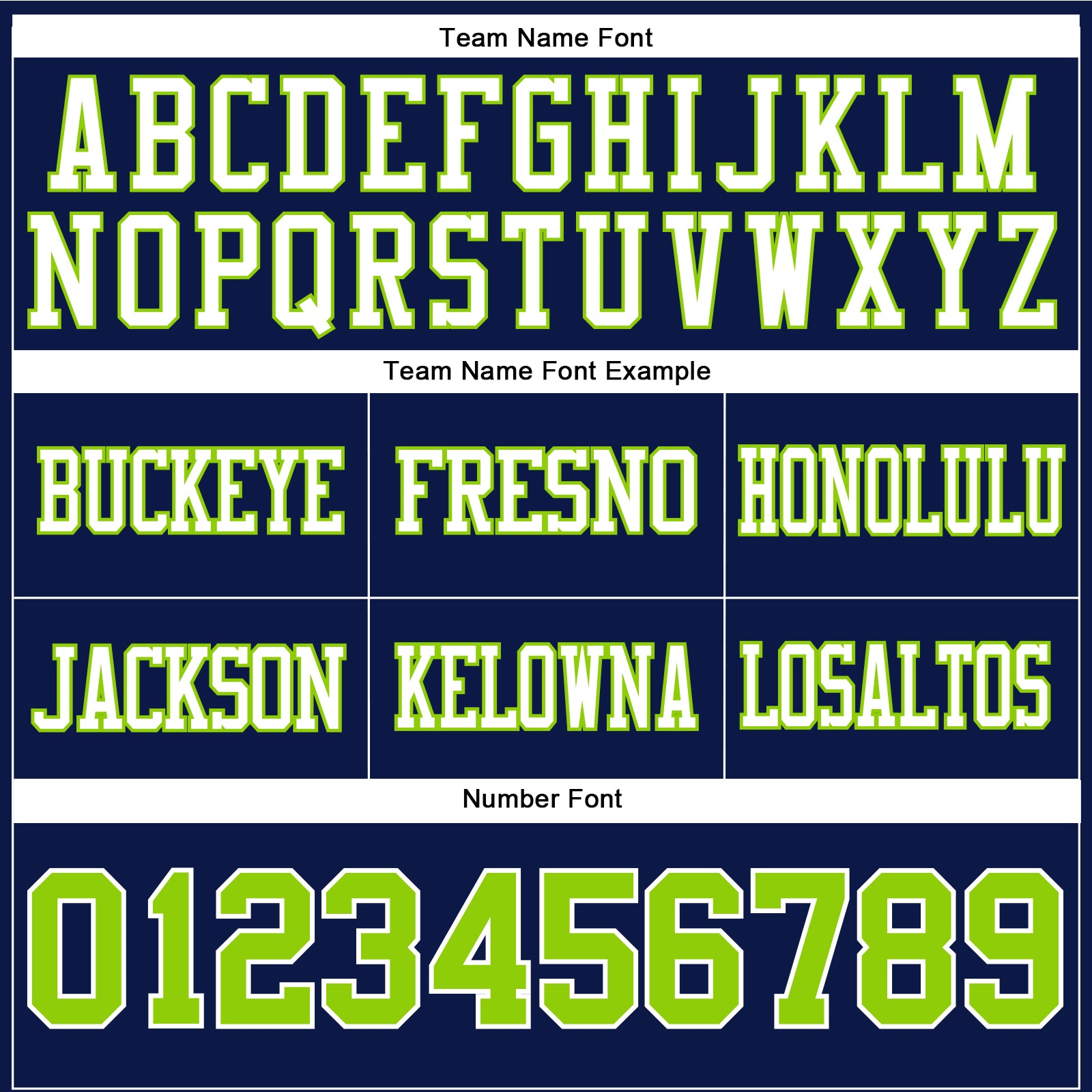 Custom Navy Neon Green-White Authentic Football Jersey view 4