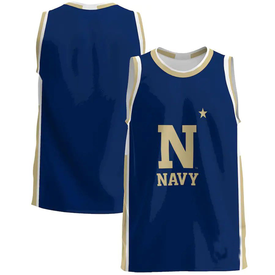 N.Midshipmen Basketball Jersey Navy Stitched American College Jerseys - Main View