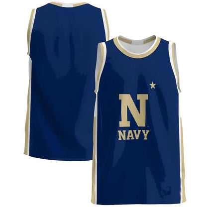 N.Midshipmen Basketball Jersey Navy Stitched American College Jerseys - Main View