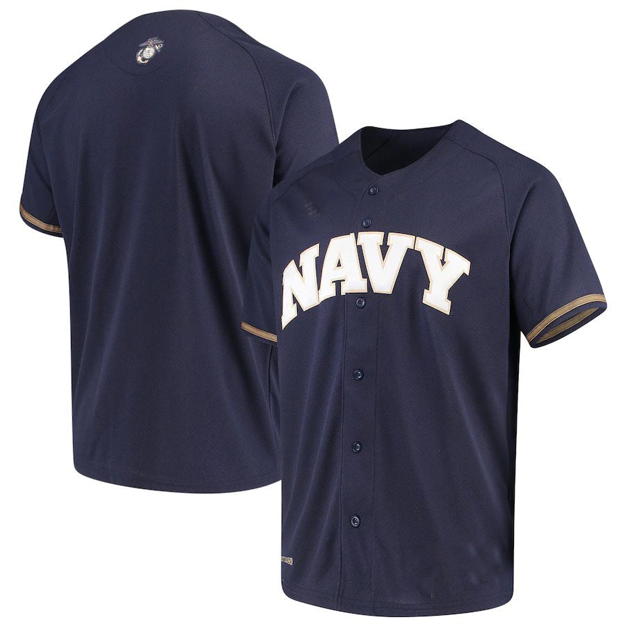 N.Midshipmen Under Armour Performance Replica Baseball Jersey Navy Stitched American College Jerseys - Main View