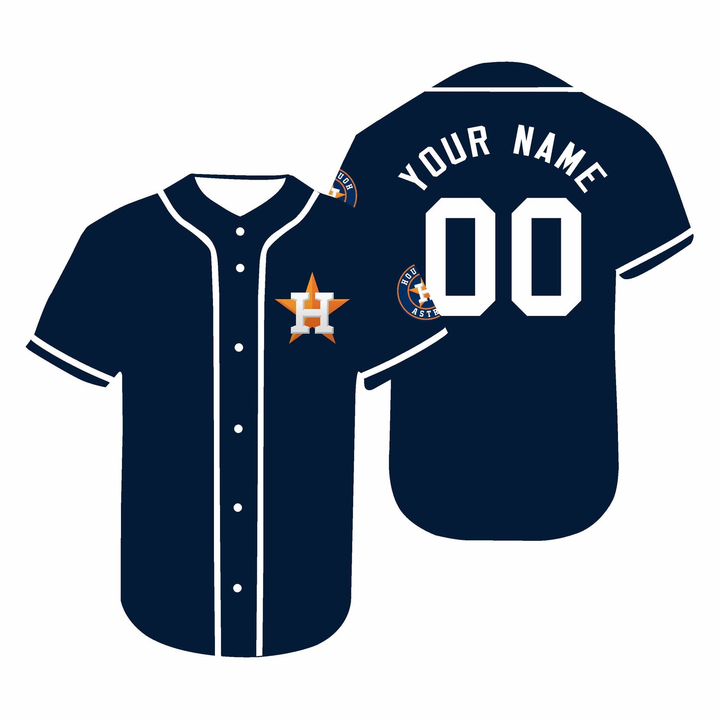 Custom Houston Astros Jerseys Baseball Navy Personalized Jersey Stitched Letter And Numbers For Men Women Youth Birthday Gift - Main View