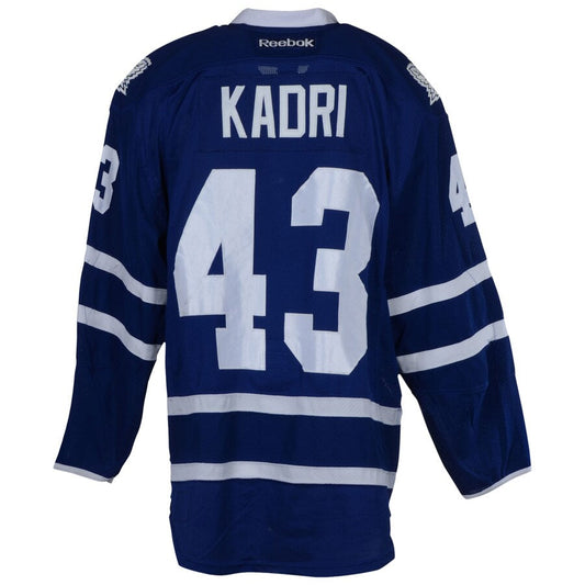 T.Maple Leafs #43 Nazem Kadri Fanatics Authentic Game-Used from the 2015-16 Season Blue Stitched American Hockey Jerseys - Main View