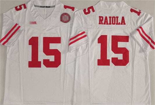 N.Cornhuskers #15 Dylan Raiola White F.U.S.E. With Patch Vapor Limited Stitched Football American College Jerseys - Main View