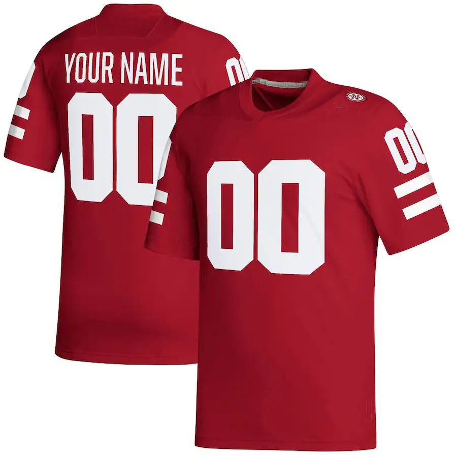 Custom N.Huskers Replica Custom Football Jersey Scarlet Football Jersey American Stitched College Jerseys - Main View