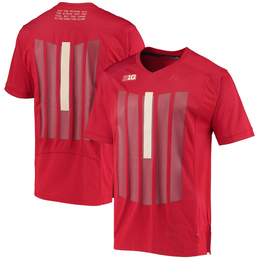 #1 N.Huskers Strategy Baseball Jersey Scarlet Stitched American College Jerseys - Main View