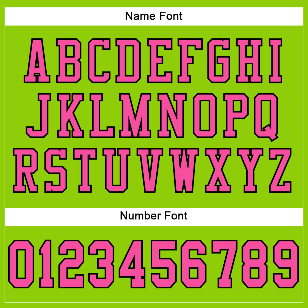 Custom Neon Green Pink-Black Mesh Authentic Football Jersey view 4