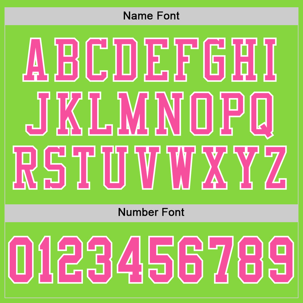 Custom Neon Green Pink-White Mesh Authentic Football Jersey view 4