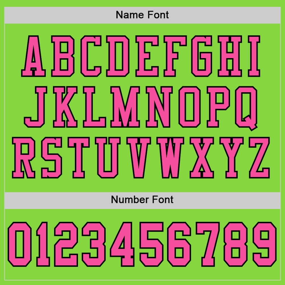 Custom Neon Green Pink-Black Mesh Authentic Football Jersey view 4
