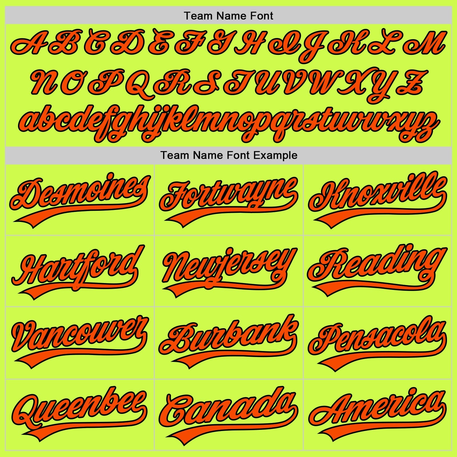 Custom Neon Green Orange-Black Authentic Throwback Baseball Jersey view 4