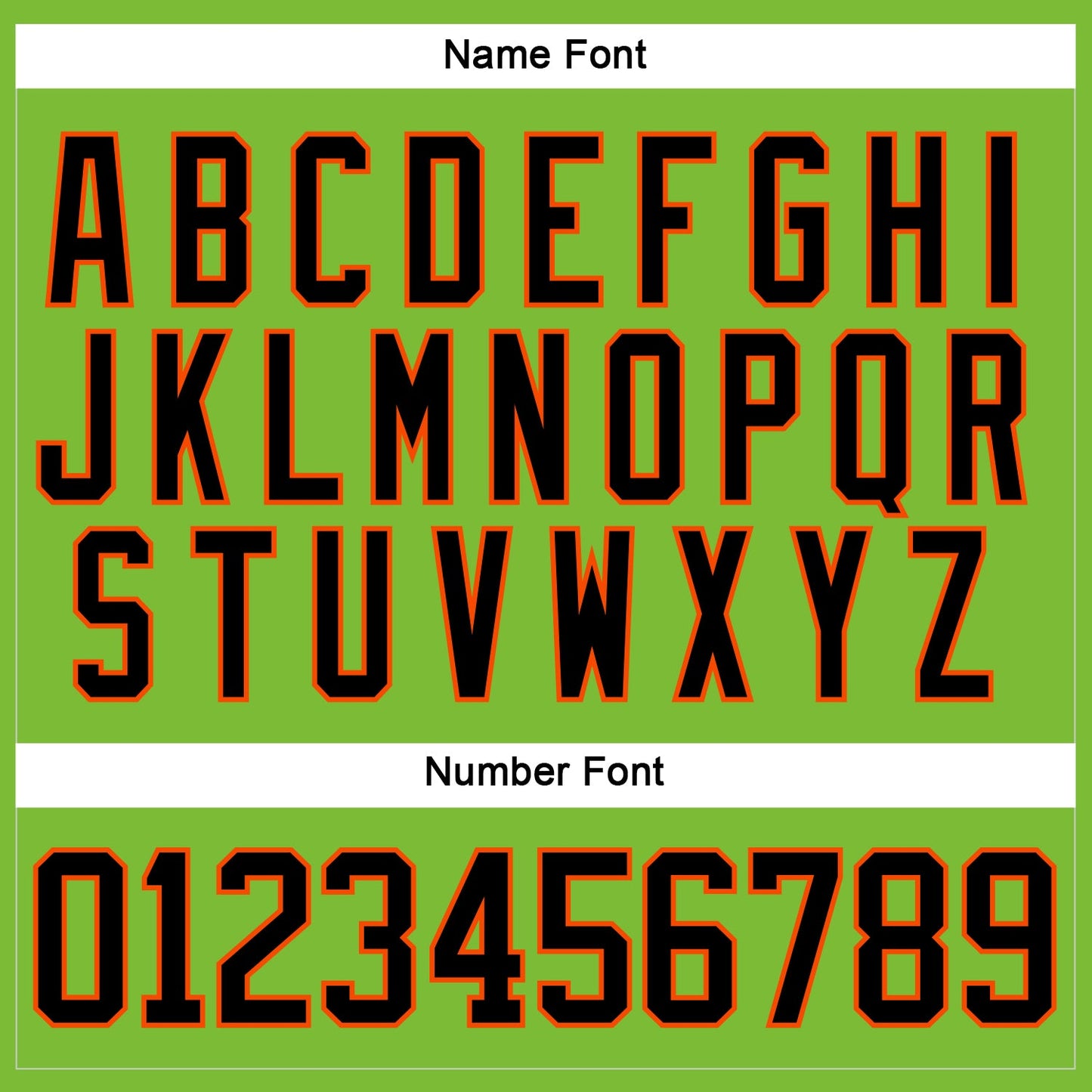 Custom Neon Green Black-Orange Hockey Jersey view 5
