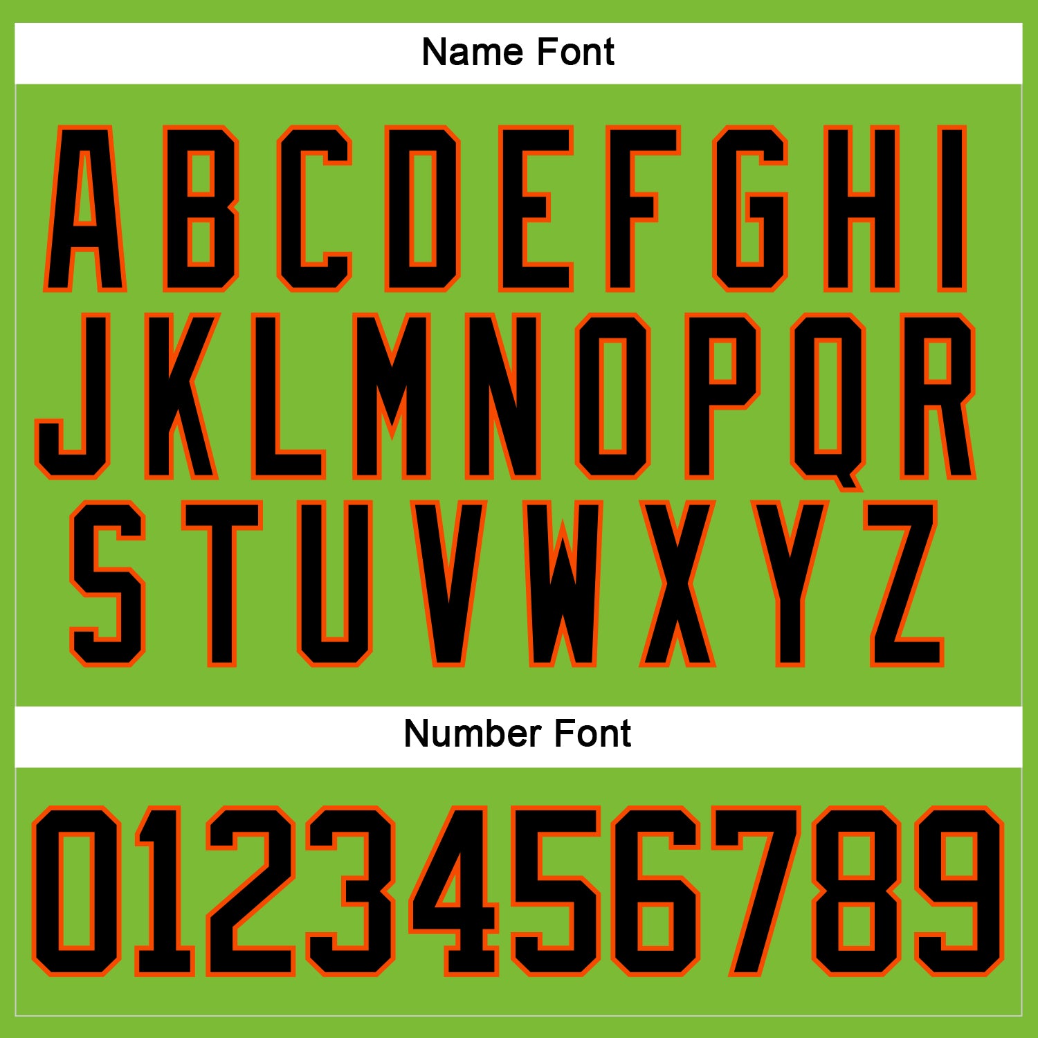 Custom Neon Green Black-Orange Hockey Jersey view 5
