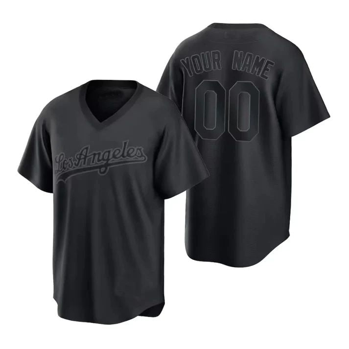Baseball Jerseys Custom Los Angeles Dodgers New 2022 All Black Stitched Jerseys - Main View