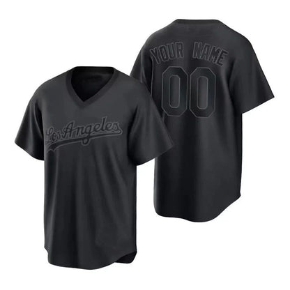 Baseball Jerseys Custom Los Angeles Dodgers New 2022 All Black Stitched Jerseys - Main View