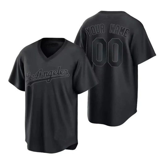 Baseball Jerseys Custom Los Angeles Dodgers New 2022 All Black Stitched Jerseys - Main View