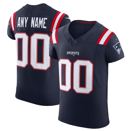 Custom NE.Patriots Navy Scarlet Vapor F.U.S.E. Elite  Jersey Stitched American Football Jerseys - Main View
