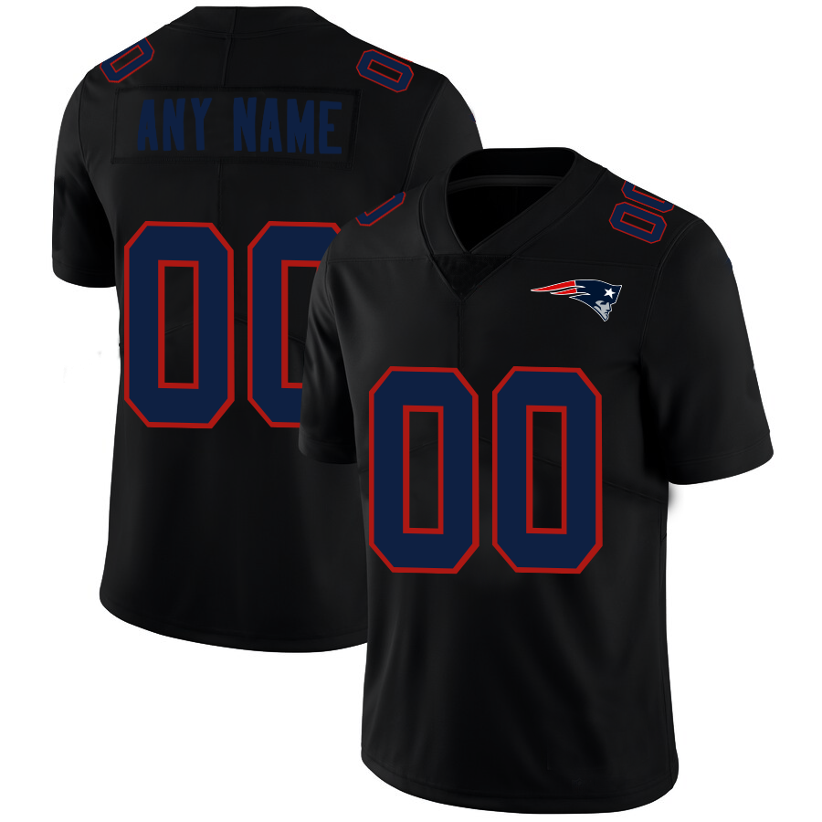 Custom NE.Patriots Football Jerseys Black American Stitched Name And Number Size S to 6XL Christmas Birthday Gift - Main View