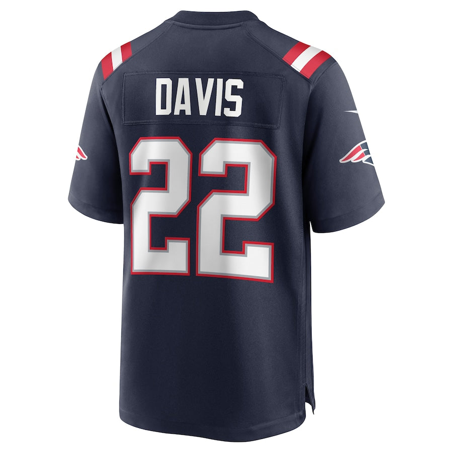NE.Patriots #22 Cody Davis Navy Game Jersey Stitched American Football Jerseys - Main View
