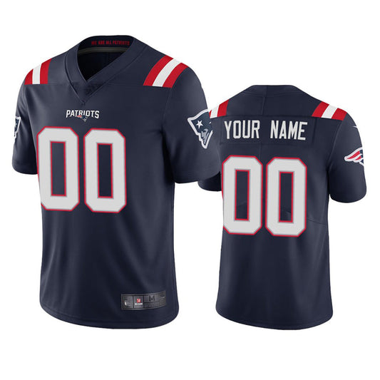 Custom NE.Patriots Navy 2020 Vapor Limited Jersey Stitched American Football Jerseys - Main View