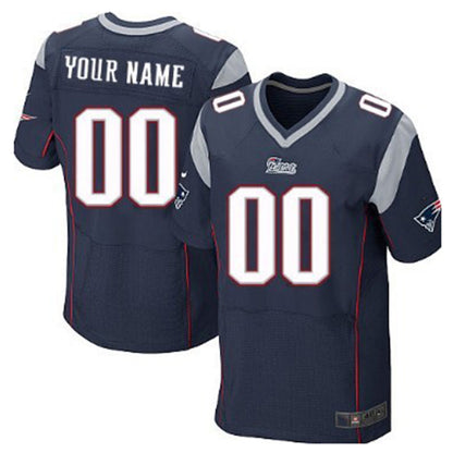 Custom NE.Patriots Blue Elite Jersey Stitched American Football Jerseys - Main View