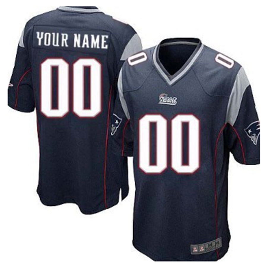 Custom NE.Patriots Blue Limited Jersey Stitched American Football Jerseys - Main View