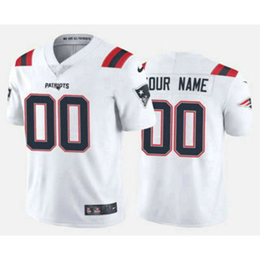 Custom NE.Patriots New White Vapor Untouchable Stitched Limited Jersey Stitched American Football Jerseys - Main View