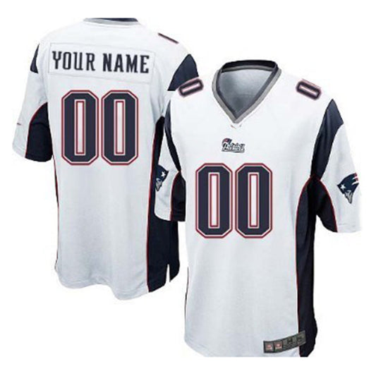 Custom NE.Patriots White Game Jersey Stitched American Football Jerseys - Main View