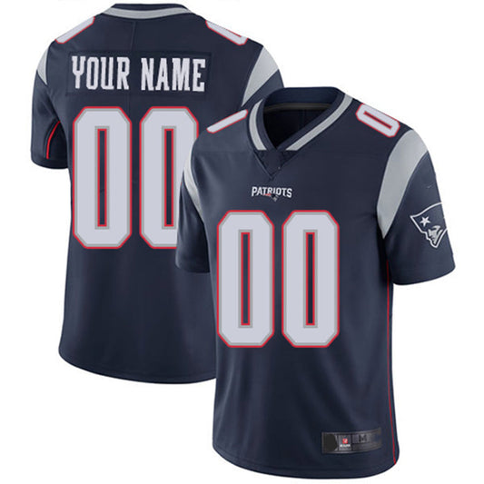 Custom NE.Patriots Home Navy Blue Customized Vapor Untouchable Limited Jersey Stitched American Football Jerseys - Main View