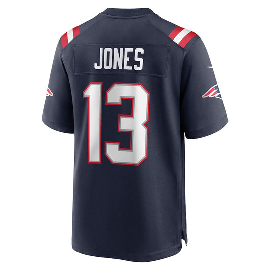 NE.Patriots #13 Jack Jones Navy Game Player Jersey Stitched American Football Jerseys - Main View