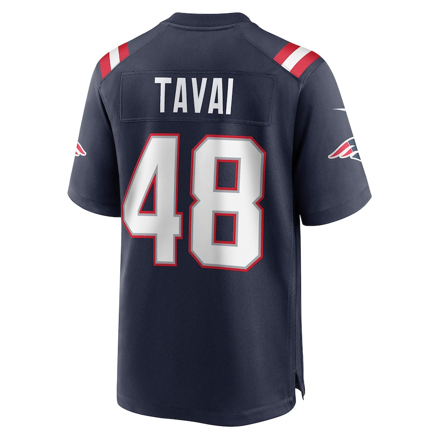 NE.Patriots #48 Jahlani Tavai Navy Game Player Jersey Stitched American Football Jerseys - Main View