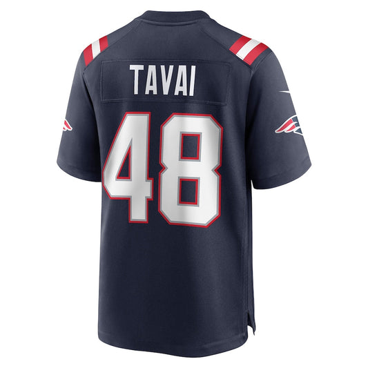 NE.Patriots #48 Jahlani Tavai Navy Game Player Jersey Stitched American Football Jerseys - Main View