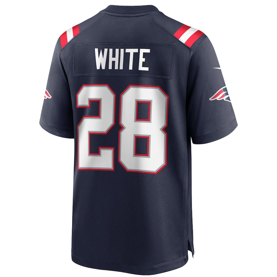 NE.Patriots #28 James White Navy Game Player Jersey Stitched American Football Jerseys - Main View