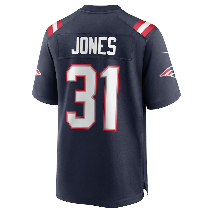 NE.Patriots #31 Jonathan Jones Navy Game Jersey Stitched American Football Jerseys - Main View