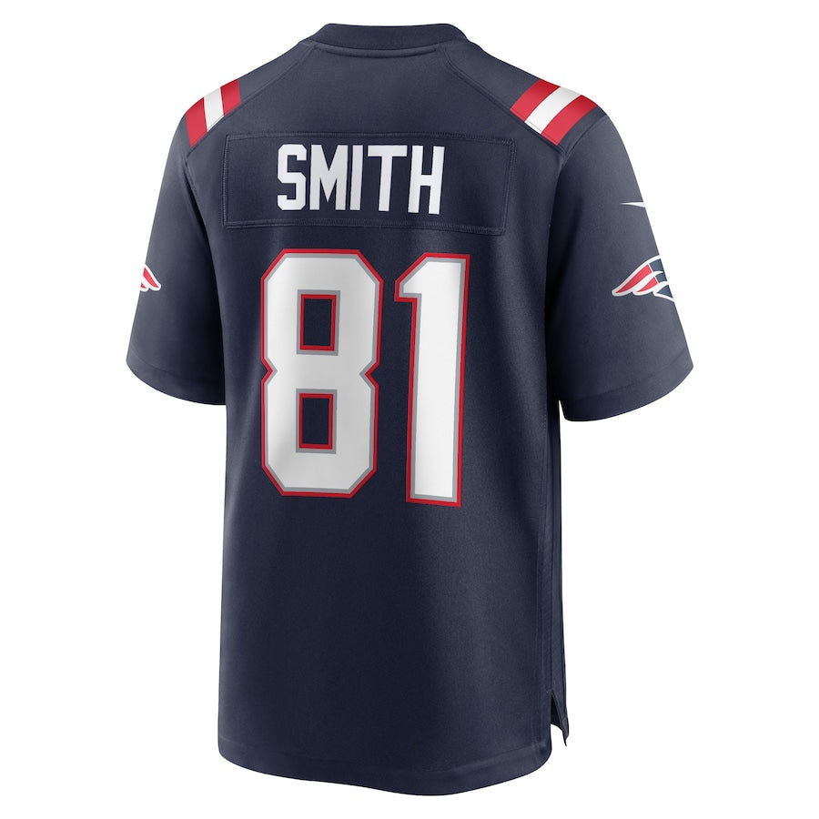 NE.Patriots #81 Jonnu Smith Navy Game Jersey Stitched American Football Jerseys - Main View